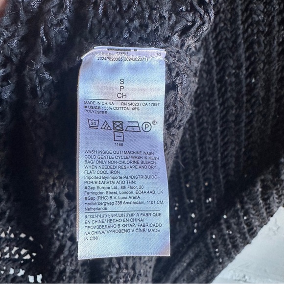 Black Open Knit Duster Cardigan Goth Whimsigoth Boho Dark Romantic Grunge Y2K S - Picture 10 of 13